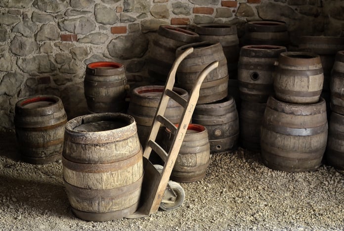 wine barrels
