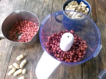 peanuts in food processor