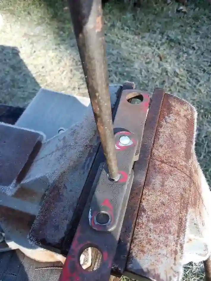 tapping out rivets troy-bilt horse tiller clutch linkage