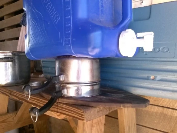 weight on makeshift cheese press