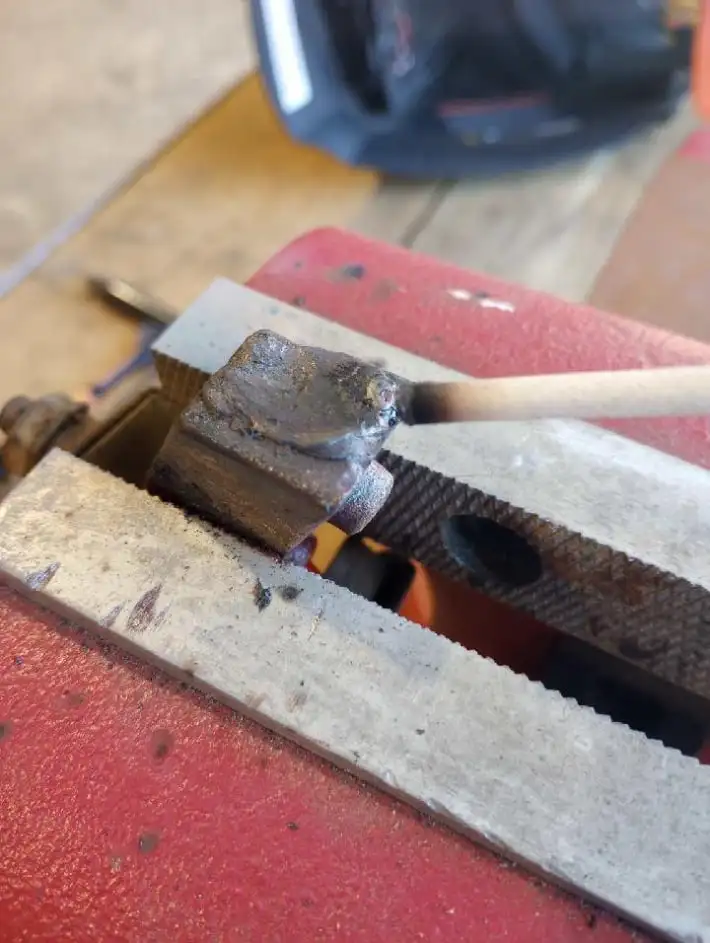 building weld on worn roller block