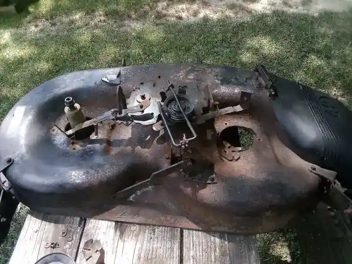worn out mower deck